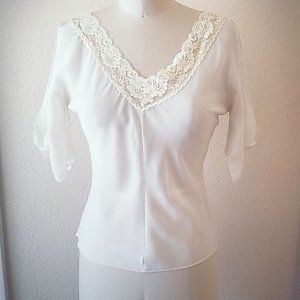 Sheer White Blouse